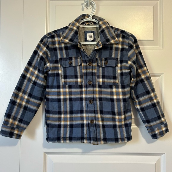 GAP Kids Shacket Plaid Coat Fall - Picture 2 of 6